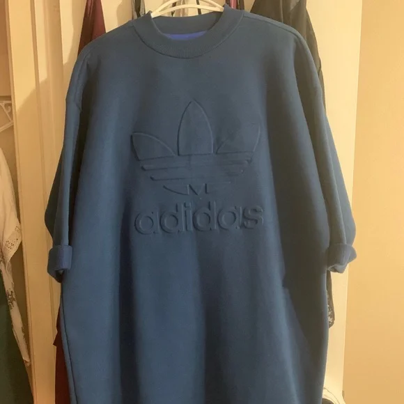 adidas | Dresses | Navy Blue Adidas Sweater Dress | Poshmark